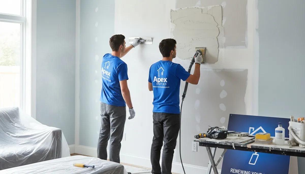 Professional drywall repair and wall restoration by expert painters in Los Angeles, CA home