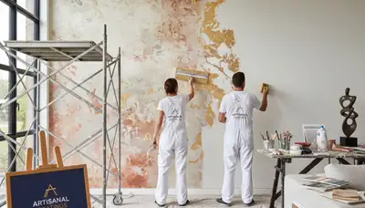 Professional faux painting in Los Angeles, CA adding textured decorative finishes to home interiors