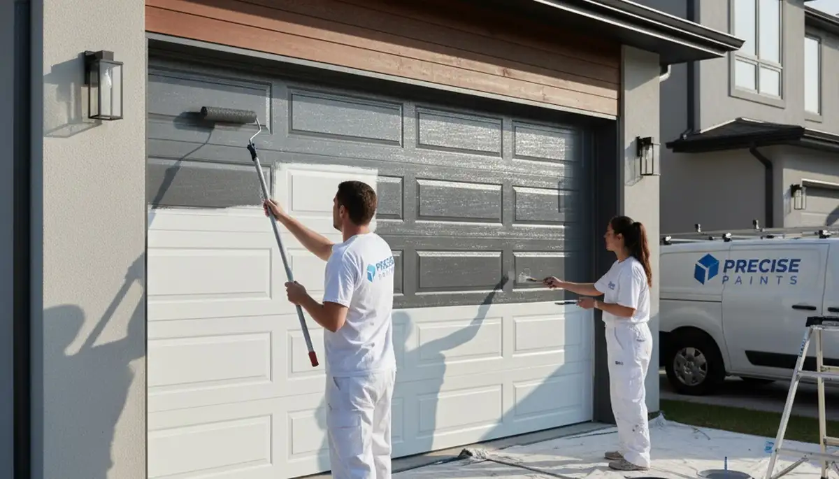 Professional garage door painting in Los Angeles, CA enhancing curb appeal with durable finishes