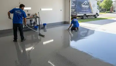 Professional epoxy garage floor coating in Los Angeles, CA by expert house painters