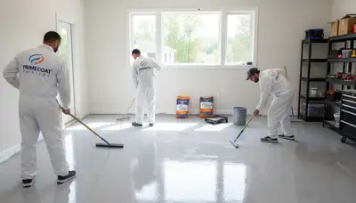 Professional garage floor epoxy coating in Los Angeles, CA by local house-painting experts