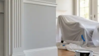 Professional interior trim painting with crisp edges in a Los Angeles, CA home by expert painters