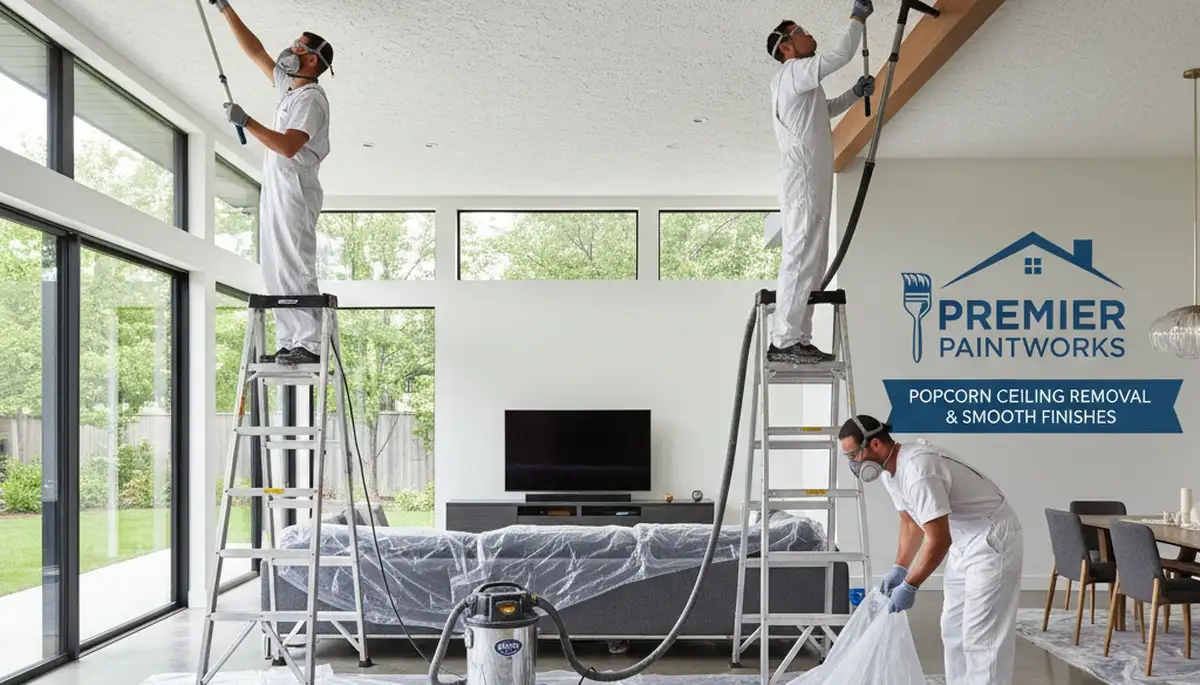 Professional popcorn ceiling removal in Los Angeles, CA for smooth modern home interiors