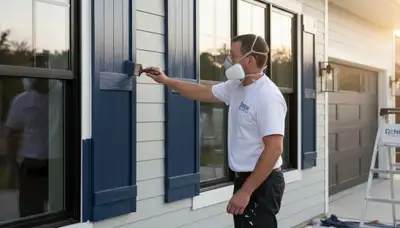 Professional shutter painting and refinishing in Los Angeles, CA enhancing home exteriors